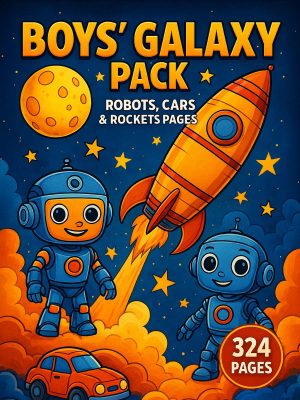 Boys&rsquo; Galaxy Pack &ndash; 324 Pages of Robots, Cars & Rockets