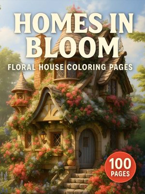 Homes in Bloom &ndash; 100 Floral House Coloring Pages