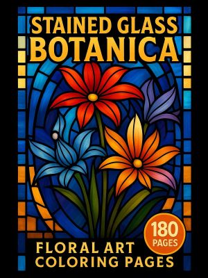 Stained Glass Botanica &ndash; 180 Floral Art Pages