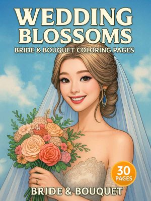 Wedding Blossoms &ndash; 30 Bride & Bouquet Coloring Pages
