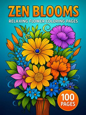Zen Blooms &ndash; 100 Relaxing Flower Coloring Pages