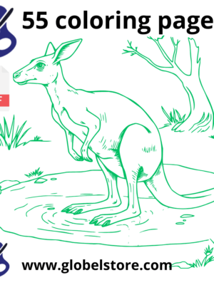 Coloring picture kangaroo