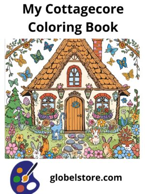 35-page cottagecore coloring book for kids!