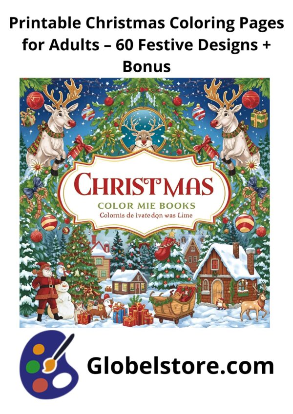 Christmas coloring pages for adults.